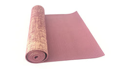 Jute Yoga Mat with PVC for Fitness and Studio Use